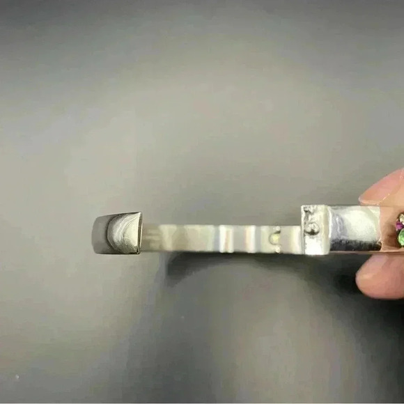 JCM Stainless Steel Multi Color Crystal Bangle Bracelet - Picture 8 of 12